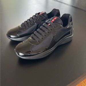 Prada Black Glossy Men's Sneakers